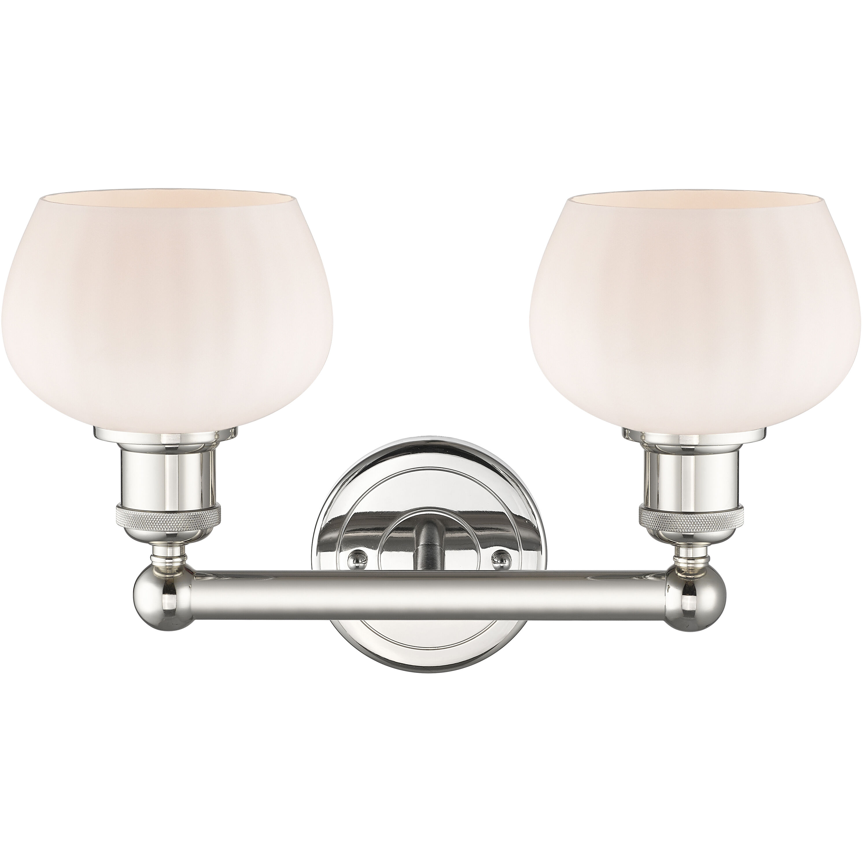 Fenton 2 Light 15.5 inch Polished Nickel Bath Vanity Light Wall Light in Matte White