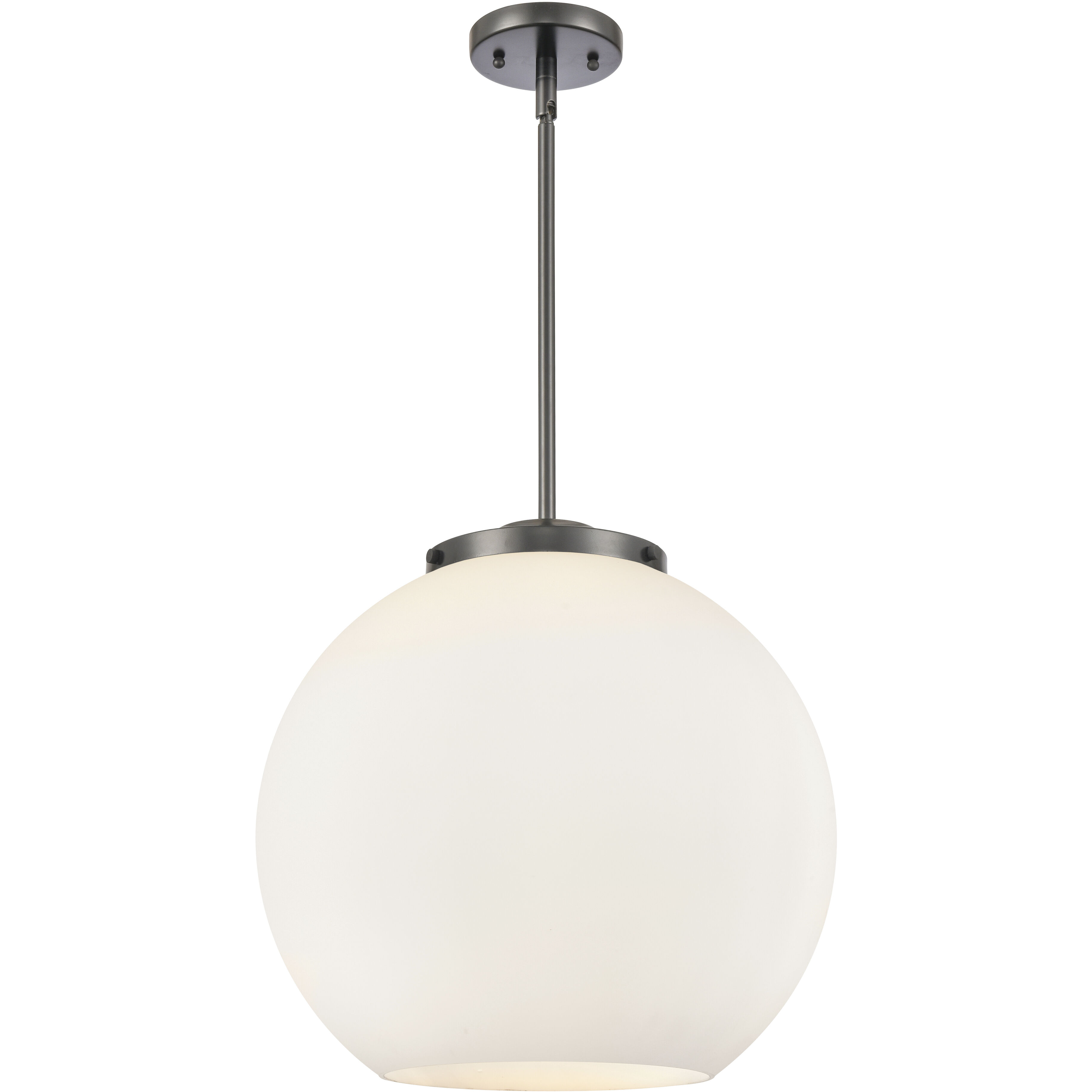 Ballston Athens 3 Light 15.75 inch Matte Black Statement Pendant Ceiling Light in Incandescent, Matte White