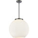 Ballston Athens 3 Light 15.75 inch Matte Black Statement Pendant Ceiling Light in Incandescent, Matte White