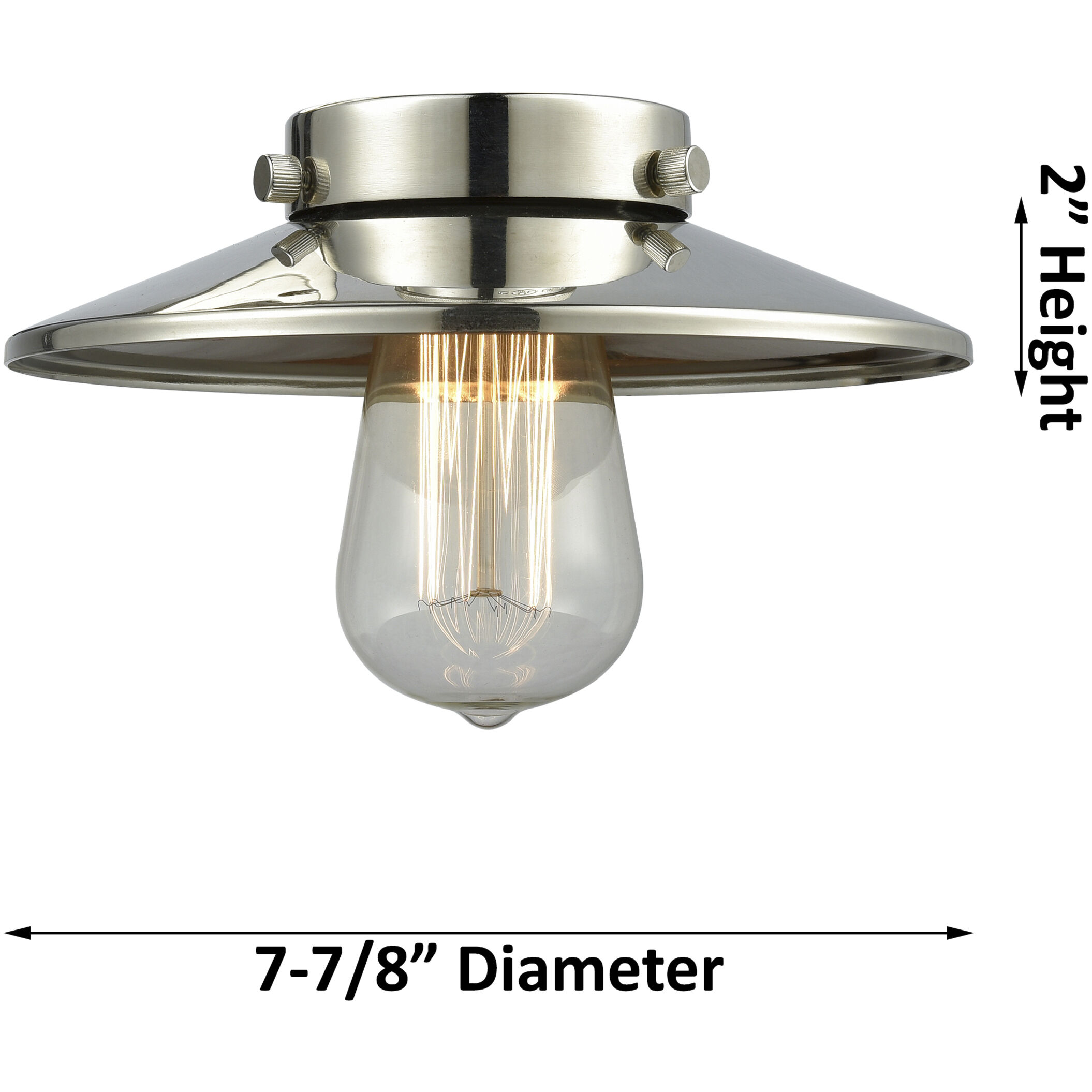 Franklin Restoration Railroad 1 Light 8 inch Brushed Satin Nickel Flush Mount Ceiling Light
