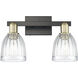 Arcadia Brookfield 2 Light 17 inch Black Antique Brass Bath Vanity Light Wall Light