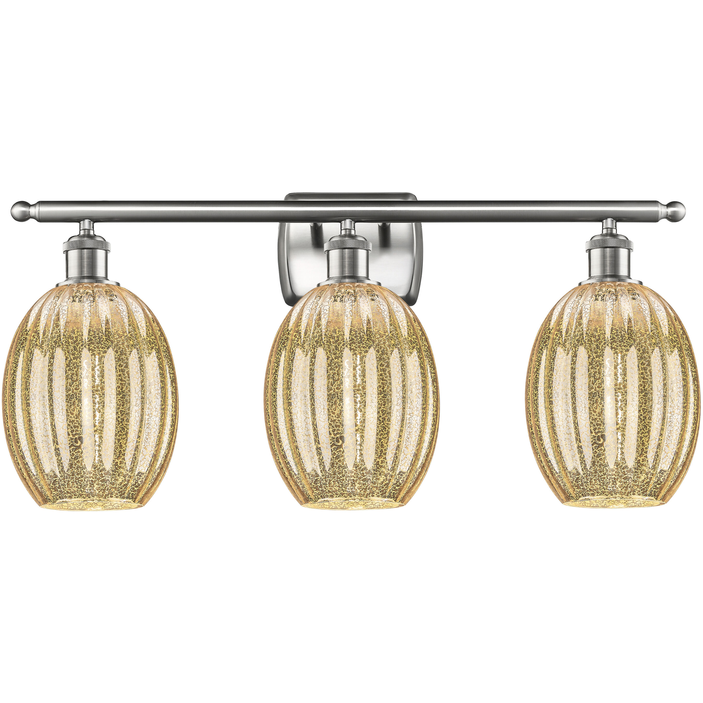 Ballston Preston 3 Light 26.25 inch Brushed Satin Nickel Bath Vanity Light Wall Light in Mercury
