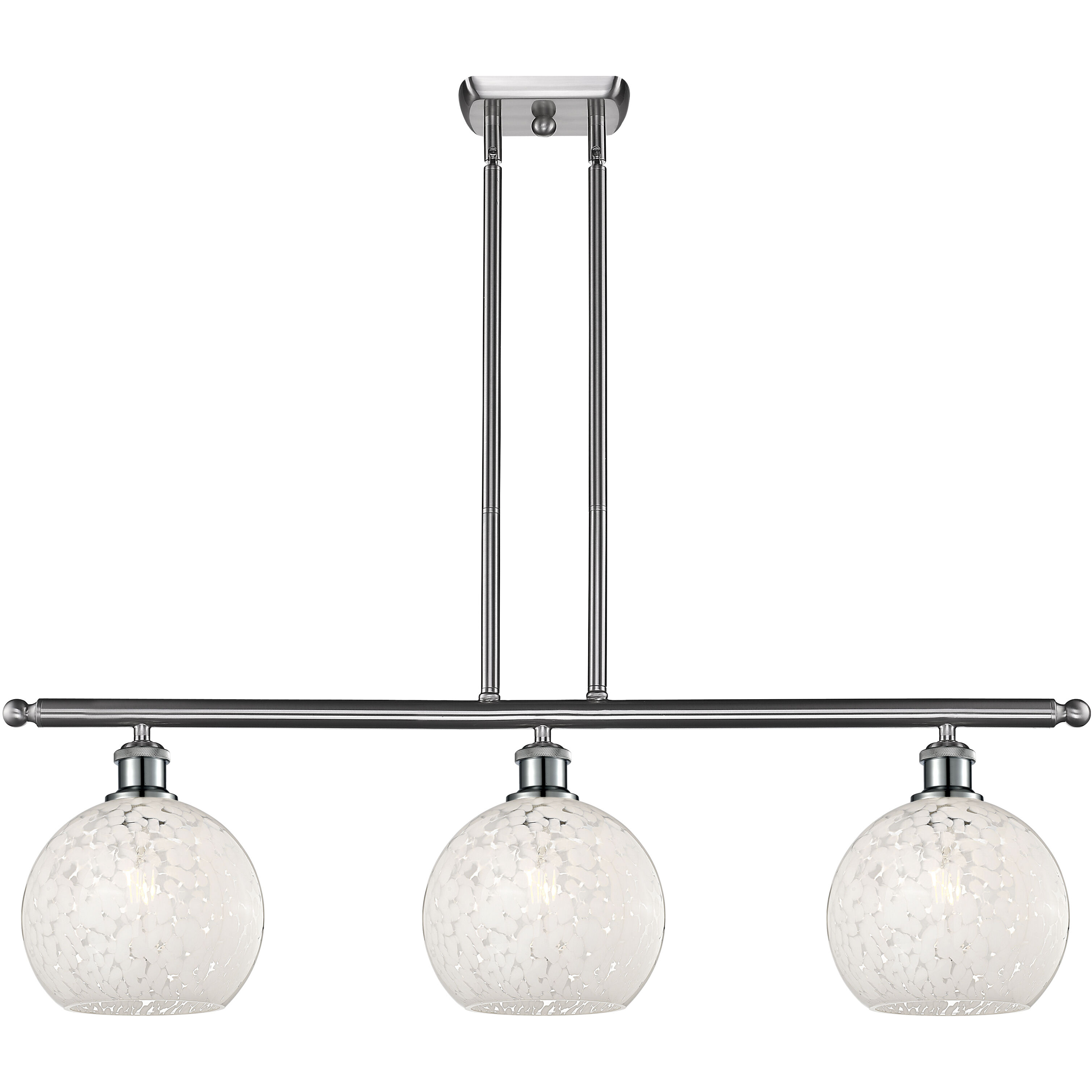 Ballston White Mouchette 3 Light 36.00 inch Island Light