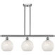 Ballston White Mouchette 3 Light 36.00 inch Island Light