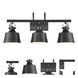 Auralume Provin 3 Light 28 inch Matte Black Bath Vanity Light Wall Light in Incandescent