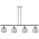 Ballston Athens 4 Light 48 inch Polished Chrome Island Light Ceiling Light in Clear Glass, Ballston