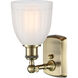 Ballston Brookfield LED 5.75 inch Antique Brass Sconce Wall Light in White Glass, Ballston