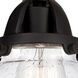 Nouveau 2 Olean 1 Light 7 inch Matte Black Sconce Wall Light in Seedy Glass