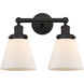 Cone 2 Light 15.5 inch Oil Rubbed Bronze Bath Vanity Light Wall Light