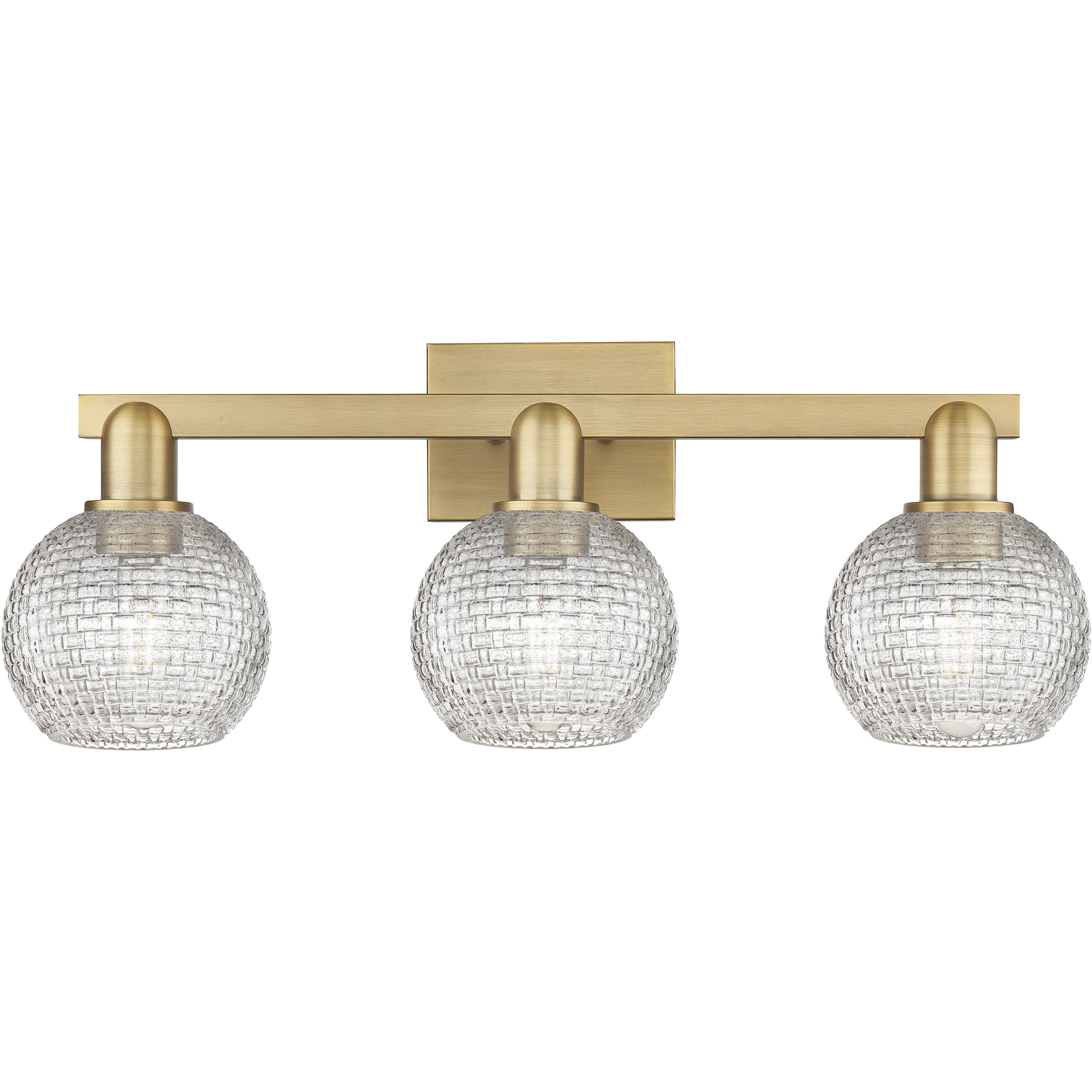 Arcadia Athens 3 Light 24.88 inch Brushed Brass Bath Vanity Light Wall Light