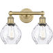 Waverly 2 Light 15 inch Brushed Brass Bath Vanity Light Wall Light