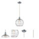 Ballston Large Deco Swirl LED 10 inch Polished Chrome Mini Pendant Ceiling Light in Silver, Ballston