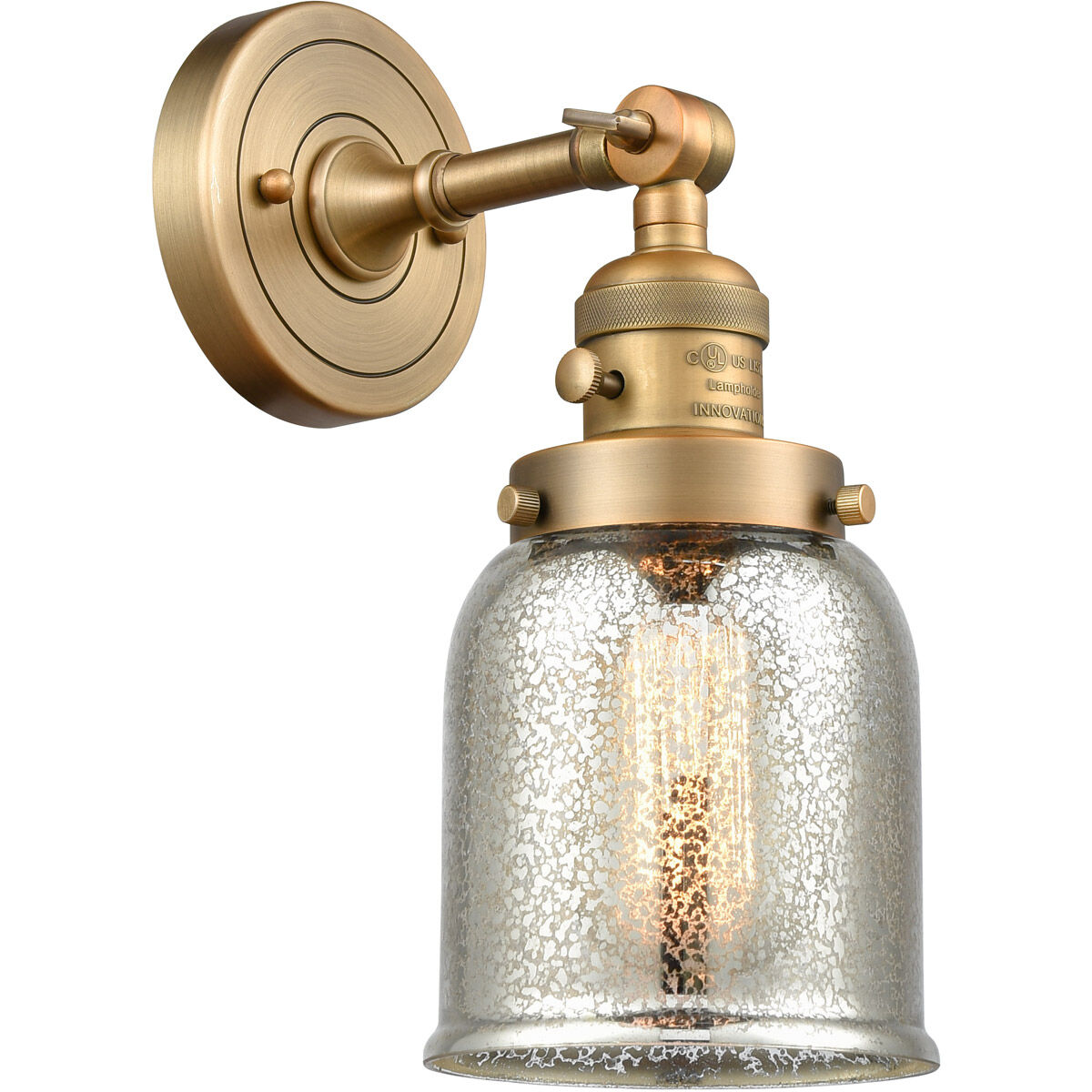 Franklin Restoration Small Bell LED 5 inch Brushed Brass Sconce Wall Light, Franklin Restoration