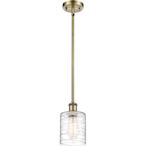 Ballston Cobbleskill LED 5 inch Antique Brass Mini Pendant Ceiling Light