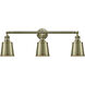 Franklin Restoration Addison LED 32 inch Antique Brass Bath Vanity Light Wall Light, Franklin Restoration