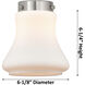 Caden LED 24 inch Satin Nickel Bath Vanity Light Wall Light in Matte White Glass