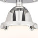 Nouveau 2 Beacon 1 Light 10 inch Polished Chrome Semi-Flush Mount Ceiling Light in Matte White Glass