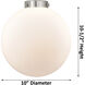 X-Large Beacon 18 inch 3.5 watt Satin Nickel Swing Arm Wall Light in Brushed Satin Nickel, Seedy Glass, Franklin Restoration