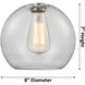 Ballston Concord 1 Light 8 inch Matte Black Mini Pendant Ceiling Light in Incandescent, Clear