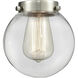 Nouveau 2 Beacon LED 6 inch Satin Gold Mini Pendant Ceiling Light in Clear