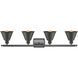 Ballston Smithfield 4 Light 36 inch Matte Black Bath Vanity Light Wall Light, Ballston