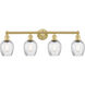 Salina 4 Light 32 inch Satin Gold and Clear Spiral Fluted Bath Vanity Light Wall Light