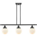 Ballston Beacon LED 36 inch Matte Black Island Light Ceiling Light in Matte White Glass, Ballston