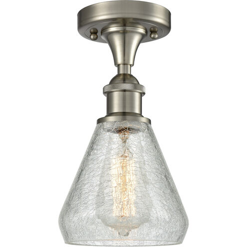 Ballston Conesus 1 Light 6 inch Brushed Satin Nickel Flush Mount Ceiling Light, Ballston