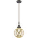 Beacon 1 Light 8 inch Oil Rubbed Bronze Mini Pendant Ceiling Light in Mercury Glass