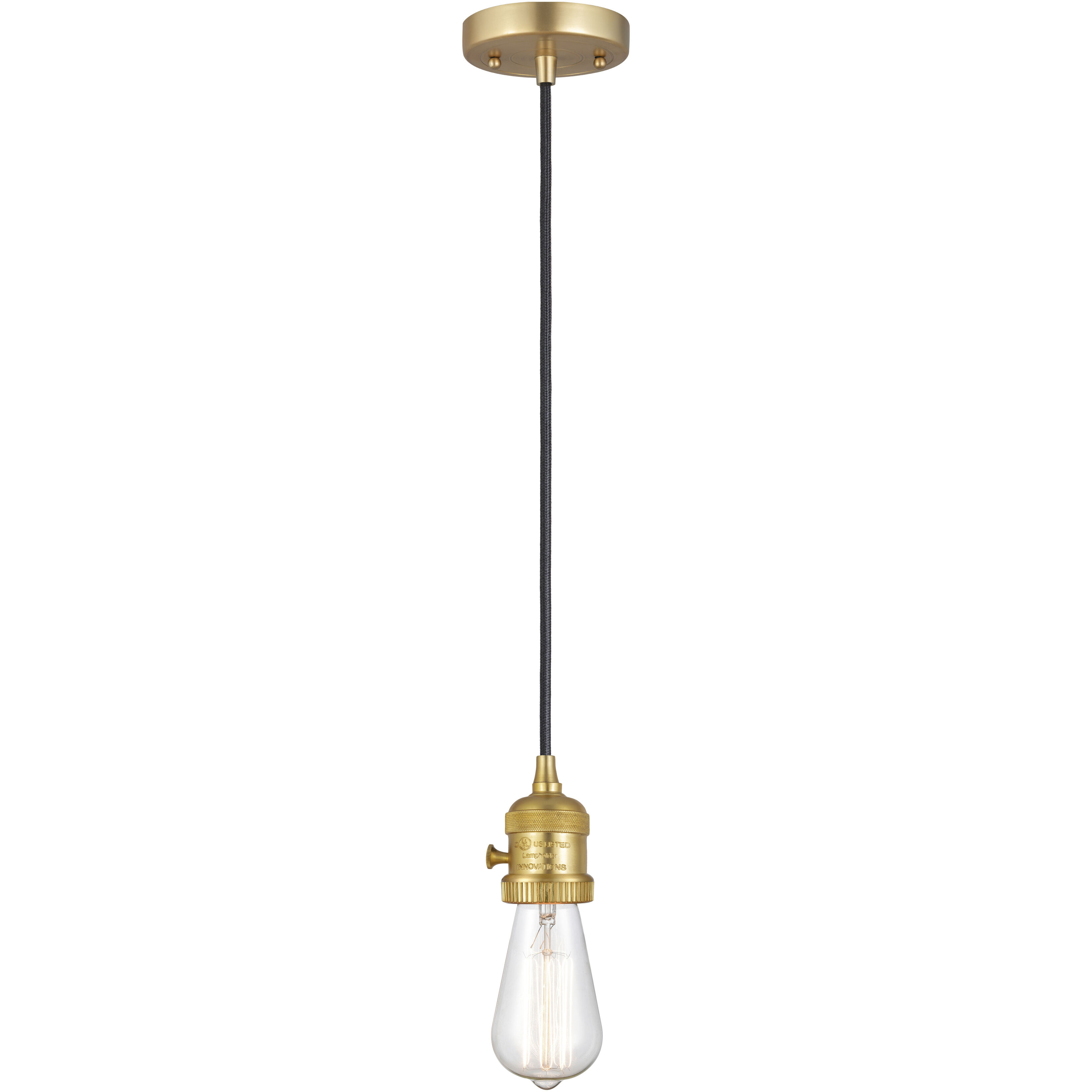 Franklin Restoration Addison LED 5 inch Satin Gold Mini Pendant Ceiling Light
