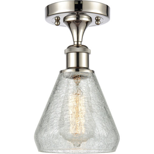 Ballston Conesus 1 Light 6 inch Polished Nickel Semi-Flush Mount Ceiling Light, Ballston