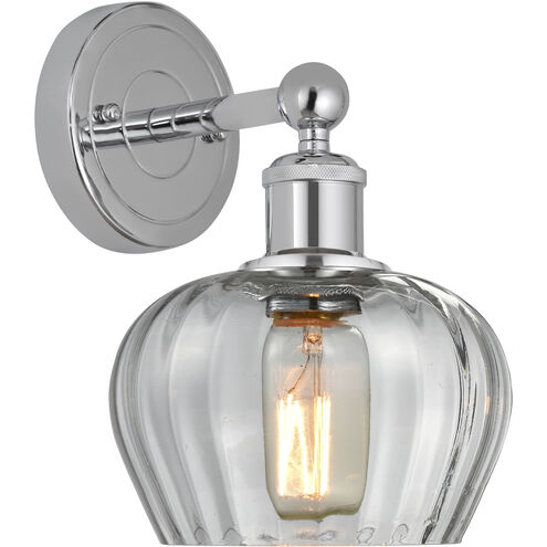 Edison Fenton 1 Light 7 inch Polished Chrome Sconce Wall Light in Clear Glass