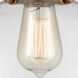 Nouveau 2 Beacon LED 12 inch Antique Copper Semi-Flush Mount Ceiling Light in Clear Glass