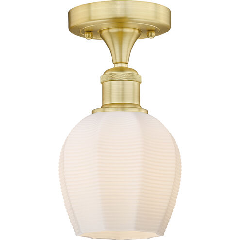 Norfolk 1 Light 5.75 inch Satin Gold Semi-Flush Mount Ceiling Light