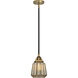 Nouveau 2 Chatham 1 Light 6 inch Black Antique Brass Mini Pendant Ceiling Light in Incandescent, Mercury