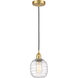 Edison Belfast LED 6 inch Satin Gold Mini Pendant Ceiling Light
