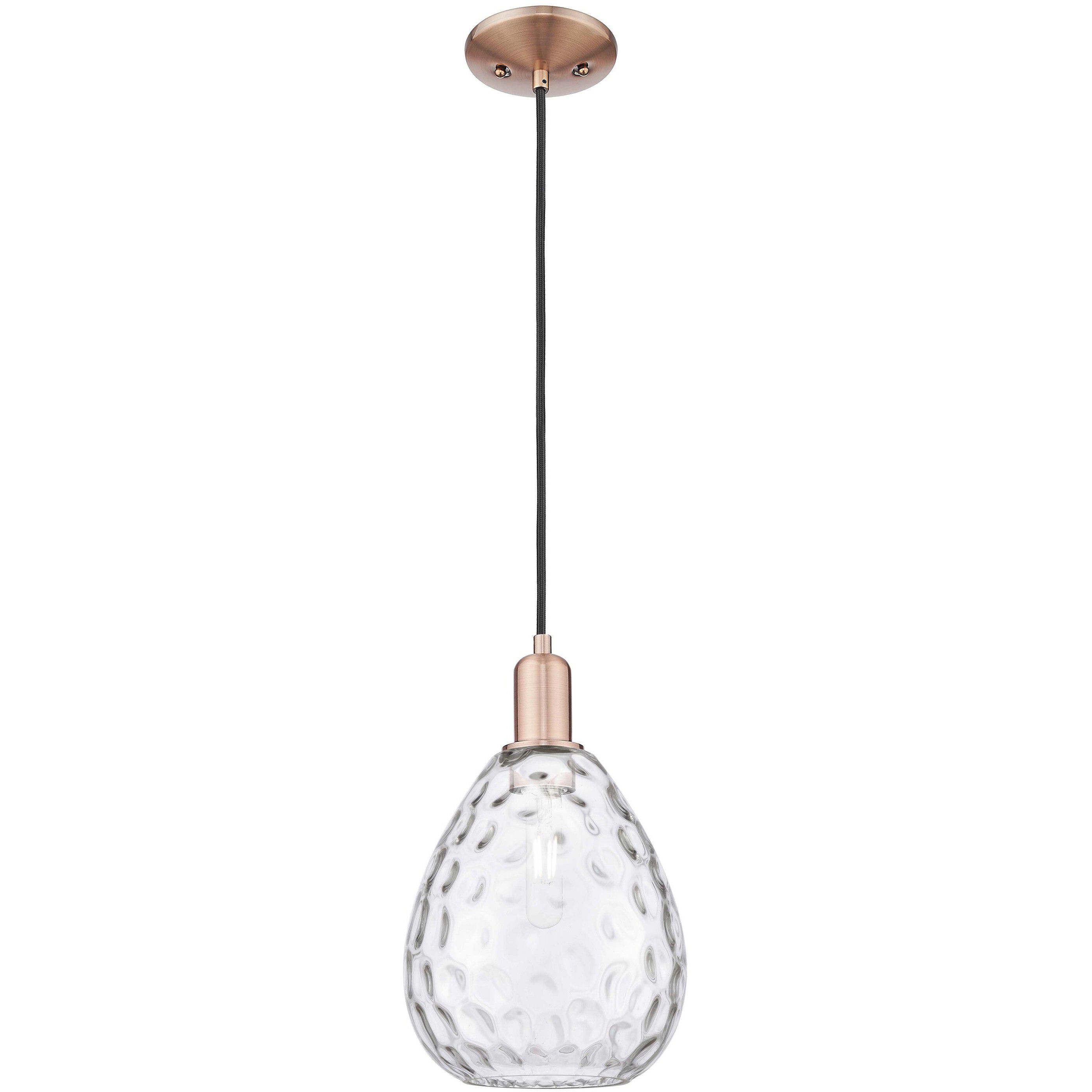 Arcadia Waverly 1 Light 8 inch Antique Copper Mini Pendant Ceiling Light