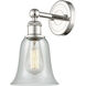 Hanover Sconce Wall Light in Polished Nickel, Fishnet
