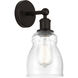 Edison Ellery 1 Light 5 inch Oil Rubbed Bronze Sconce Wall Light in Seedy Glass