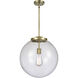 Franklin Restoration Beacon 1 Light 16 inch Antique Brass Pendant Ceiling Light in Incandescent, Clear