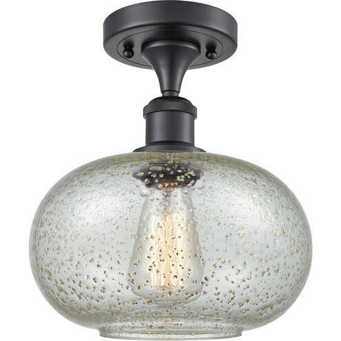 Ballston Gorham LED 9.5 inch Matte Black Semi-Flush Mount Ceiling Light in Mica Glass, Ballston