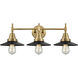 Caden LED 26 inch Brushed Brass Bath Vanity Light Wall Light