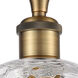 Ballston Athens Water Glass 1 Light 8 inch Brushed Brass Semi-Flush Mount Ceiling Light