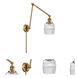 Colton 30 inch 60.00 watt Brushed Brass Swing Arm Wall Light, Franklin Restoration
