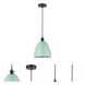 Edison Plymouth Dome 1 Light 9 inch Matte Black Mini Pendant Ceiling Light