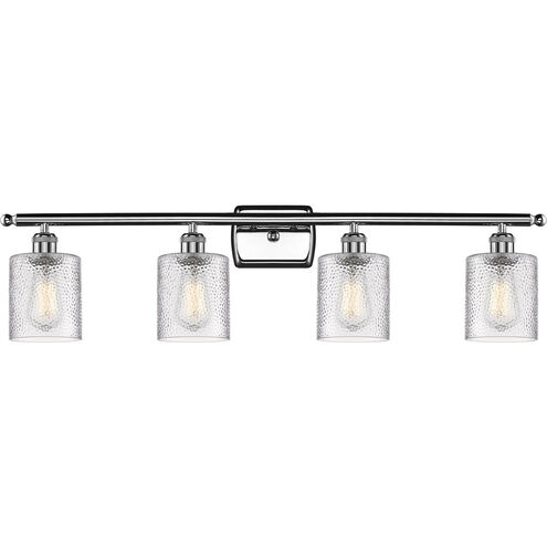 Ballston Cobbleskill 4 Light 36 inch Polished Chrome Bath Vanity Light Wall Light in Clear Glass, Ballston