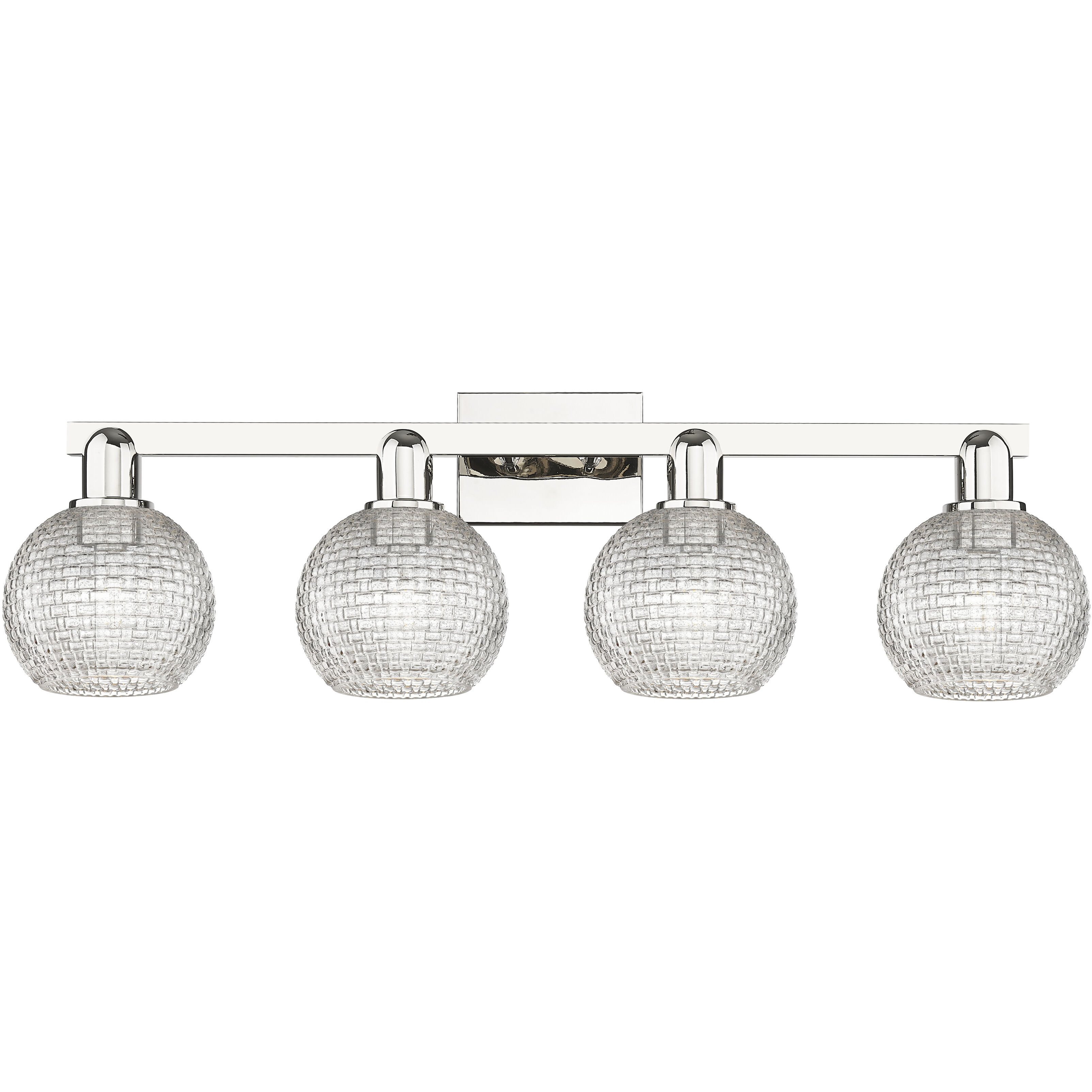 Arcadia Athens 4 Light 32.88 inch Polished Nickel Bath Vanity Light Wall Light