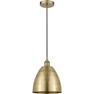 Edison Dome 1 Light 9 inch Antique Brass Mini Pendant Ceiling Light