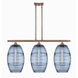 Ballston Vaz 3 Light 36.5 inch Antique Copper Stem Hung Island Light Ceiling Light