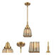 Franklin Restoration Chatham LED 6 inch Brushed Brass Mini Pendant Ceiling Light in Mercury Glass